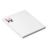 Liebe Notizblock (angewinkelt)