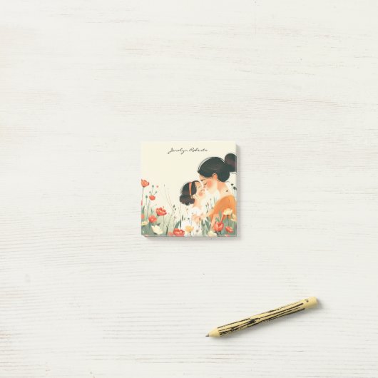 Liebe-Notizblock der Mutter Post-it Klebezettel (Auf Schreibtisch)