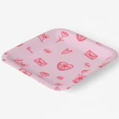 Liebe Notizen & Sweet Leckereien Valentine's Paper Pappteller (Gewinkelt)