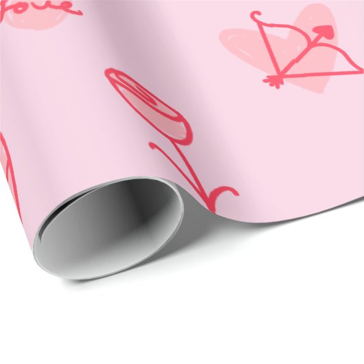 Liebe Notizen & Sweet Leckereien Valentine's Wrapp Geschenkpapier (Rolleneckpunkt)