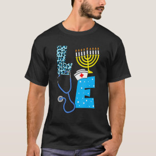 Liebe Nurse Hanukkah Jüdische Nursen Chanukah PJs T-Shirt