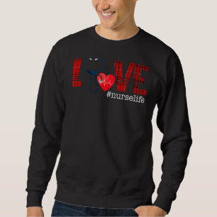 Liebe Nurse Life Buffalo Kariert Klinik zur Pflege Sweatshirt