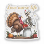 Liebe Nurse Life feiert Ihre Leidenschaft für die  Aufkleber (Vorderseite)