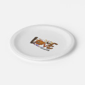 Liebe Nurse Life Pumpkin Leopard Fall Halloween Pappteller (Schrägansicht)