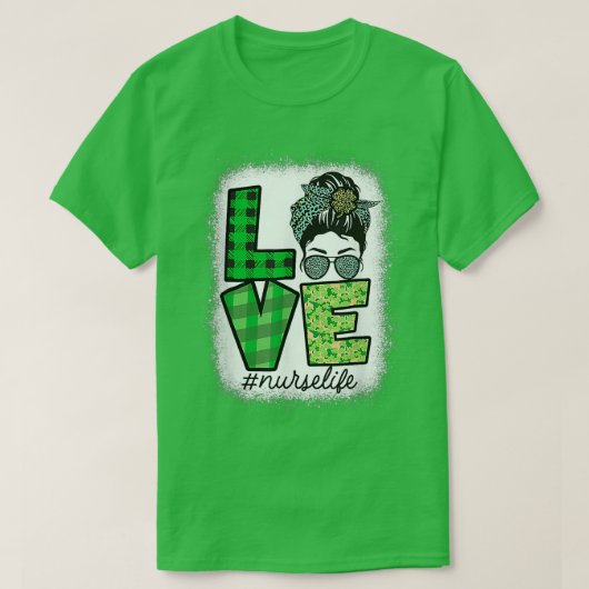 Liebe Nurse Life St. Patricks Day irisch T-Shirt (Design vorne)