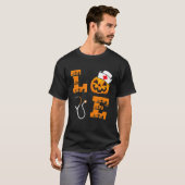 Liebe Nurse Pumpkin Kürbislaterne Funny Halloween T-Shirt (Vorne ganz)