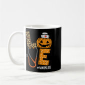 Liebe Nurse Pumpkin Leopard Fall Halloween Thanksg Kaffeetasse (Links)