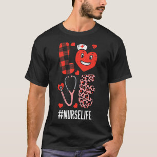 Liebe Nurse Valentinstag Scrub Valentine RN ICU E T-Shirt