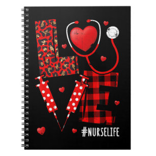 Liebe Nurselife Valentine Leopard Printwerbung Kar Notizblock