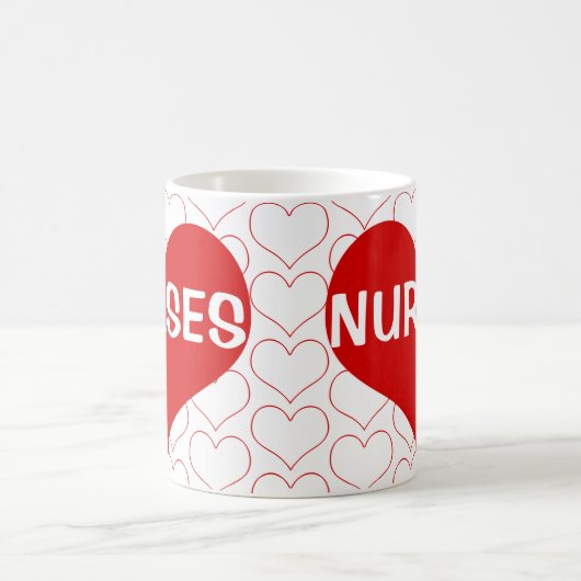 Liebe Nurses Hearts Kaffeetasse (Mittel)