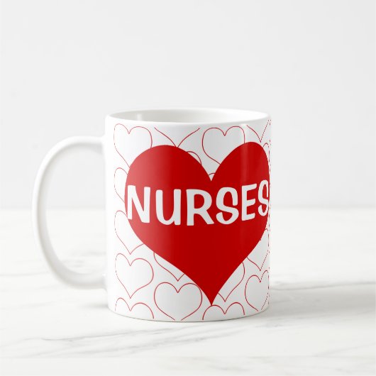 Liebe Nurses Hearts Kaffeetasse (Links)
