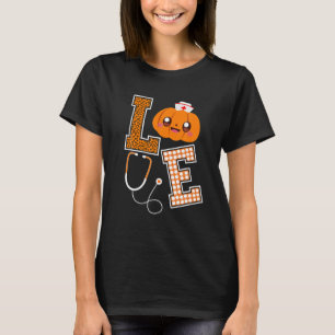 Liebe Nurween Pumpkin Fall Nurses Kostüm T-Shirt