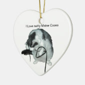 Liebe nutty Maine Coons Keramikornament (Links)