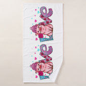 Liebe Nutztiere, Liebe, Schweinegrippe, tierische Badehandtuch (Badehandtuch)