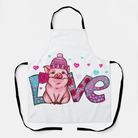Liebe Nutztiere, Liebe, Schweinegrippe, tierische  Schürze (Vorderseite)