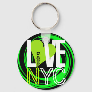 Liebe NYC leben in NYC Schlüsselanhänger Green