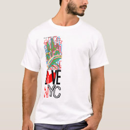 Liebe NYC & Leben in vertikalem T - Shirt 2A des N