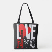 Liebe NYC lebt in der Schwarz-weißen NYC-Tasche Tasche (Rückseite)
