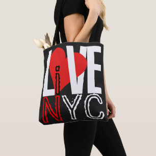 Liebe NYC lebt in der Schwarz-weißen NYC-Tasche Tasche