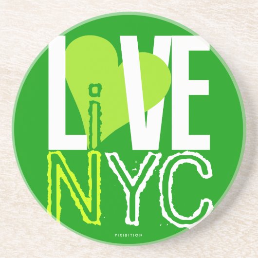 Liebe NYC lebt in NYC Untersetzer Green 5 (Vorne)