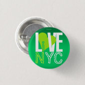 Liebe NYC Live in NYC Button Green (Vorne & Hinten)