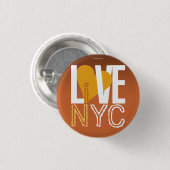 Liebe NYC Live in NYC Button Orange (Vorne & Hinten)