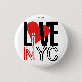 Liebe NYC Live in NYC Button Red White