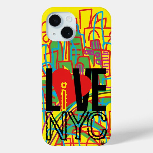Liebe NYC Live in NYC iPhone Case (Rückseite)
