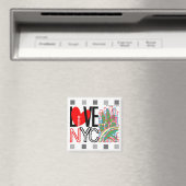 Liebe NYC & Live in NYC Square Magnet (In Situ (Geschirrspüler))
