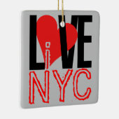 Liebe NYC live in NYC Square Ornament (Rechts)