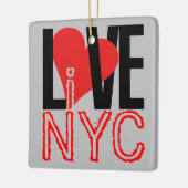 Liebe NYC live in NYC Square Ornament (Links)