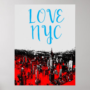 Liebe NYC Manhattan New York City Poster