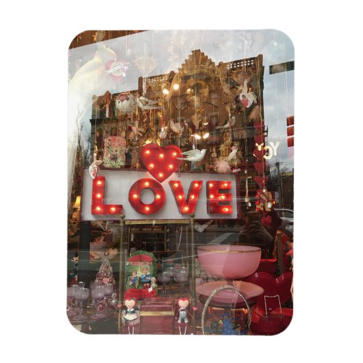 LIEBE NYC Valentine's Day Store Fenster Herzzeiche Magnet (Vertikal)