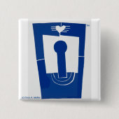 Liebe oben--2 Zoll-quadratischer Knopf Button (Vorderseite)