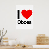 Liebe Oboen Poster (Küche)