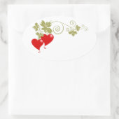 Liebe Obst Ovaler Aufkleber (Tasche)