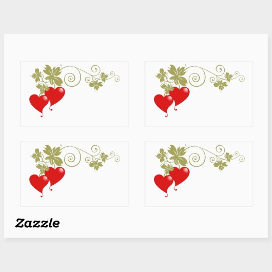 Liebe Obst Rechteckiger Aufkleber (Blatt)