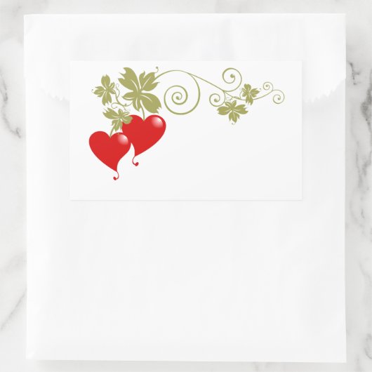 Liebe Obst Rechteckiger Aufkleber (Tasche)