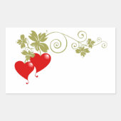Liebe Obst Rechteckiger Aufkleber (Vorderseite)