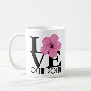 LIEBE Ocean Pointe Hawaii Rosa Hibiskus 11oz Kaffeetasse