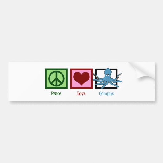 Liebe Octopus Autoaufkleber (Vorne)