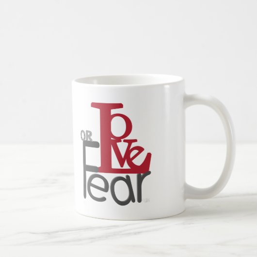 Liebe oder Angst Tasse (Rechts)