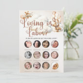 LIEBE ODER ARBEITSBAR Kinderduschenspiel Niedliche Einladung (Stehend Vorderseite)