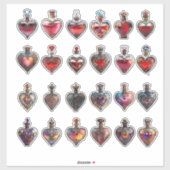 Liebe- oder Gesundheitsflaschen Aufkleber (Blatt)