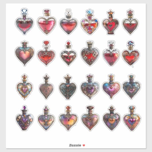 Liebe- oder Gesundheitsflaschen Aufkleber (Blatt)