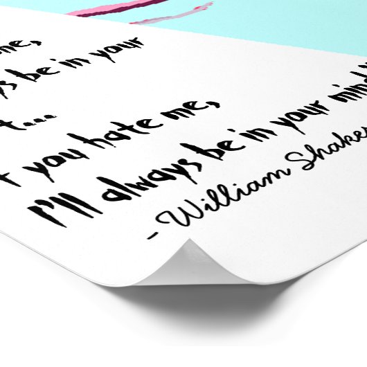 Liebe oder Hass mich Poster William Shakespeare (Ecke)