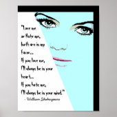 Liebe oder Hass mich Poster William Shakespeare (Vorne)