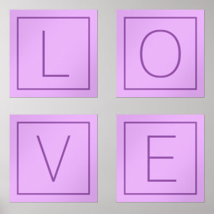 LIEBE (oder IHRE Initialen) Bilderwand Sets