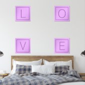 LIEBE (oder IHRE Initialen) Bilderwand Sets (Schlafzimmer)