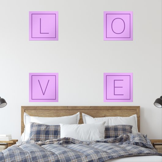 LIEBE (oder IHRE Initialen) Bilderwand Sets (Schlafzimmer)